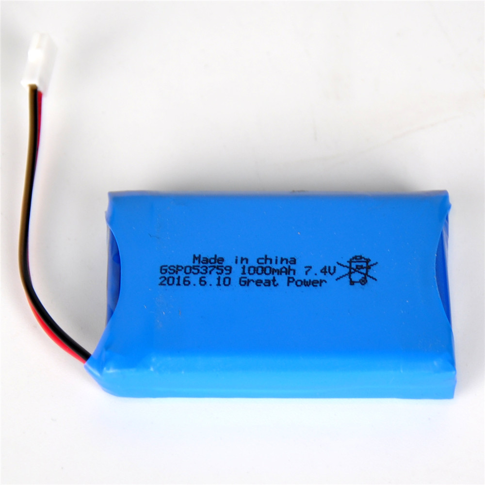 China Lipo 7.4 V 1000mah 503759 Lithium Polymer Battery Pack for sale