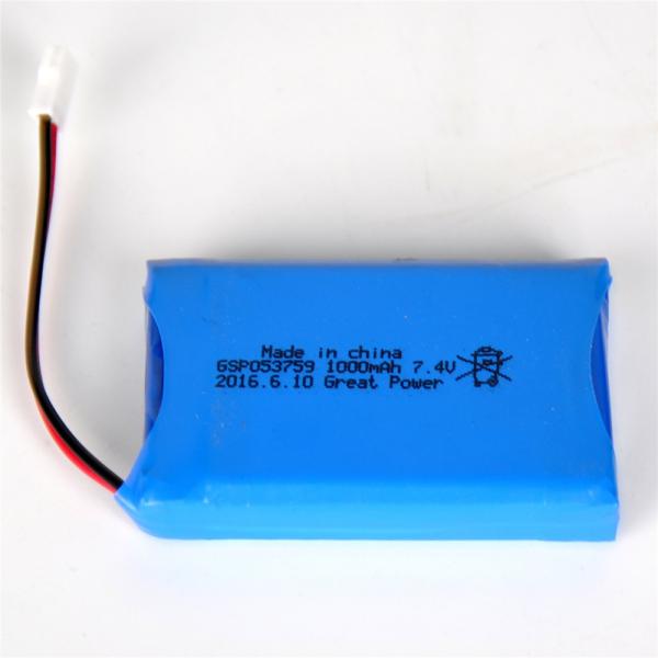 Quality Lipo 7.4 V 1000mah 503759 Lithium Polymer Battery Pack for sale