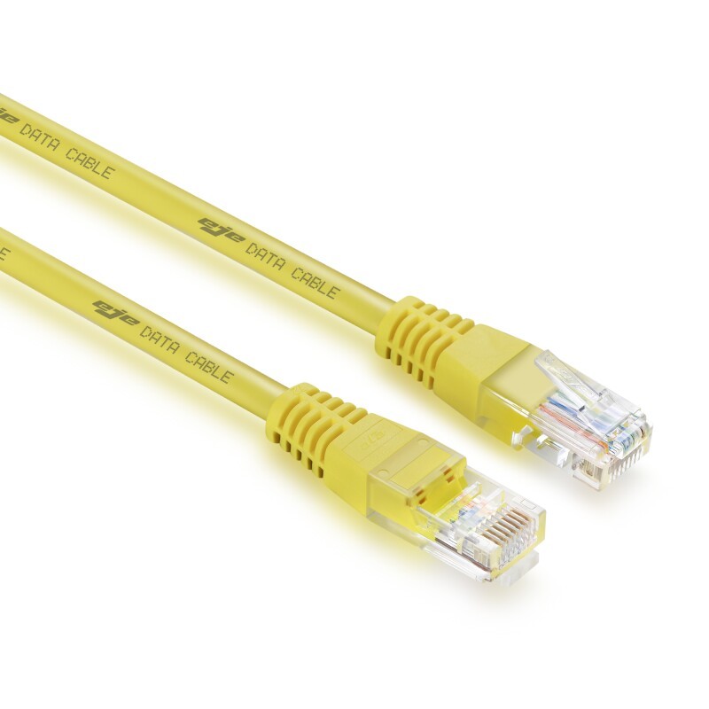 China Yellow RJ45 Cat 6 Ethernet Patch Cable 15m 10m Cat6 Computer Cable PVC Jacket factory
