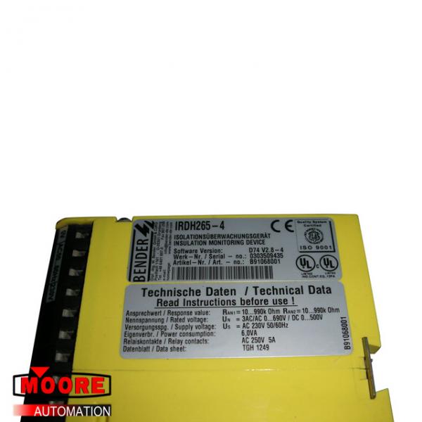 Quality IRDH265-4 BENDER A-ISOMETER Insulation Monitoring Device For IT AC Systems for sale