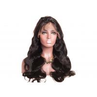 Quality 18 Inch Human Lace Front Wigs , Medium Brown Natural Looking Lace Front Wigs for sale
