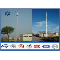 China Microwave Mobile Cell Phone Tower Telecommunication pole HDG & Powder Coated for sale