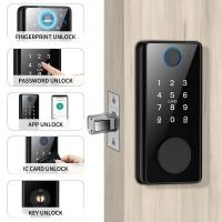 China Deadbolt Smart Code Lock Full Automatic Fingerprint Code Card Tuya WiFi Unlock factory