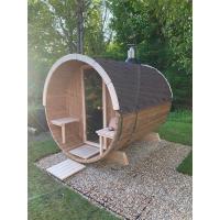 China 2 - 8 People Capacity Wood Barrel Sauna With / Without Porch Option factory