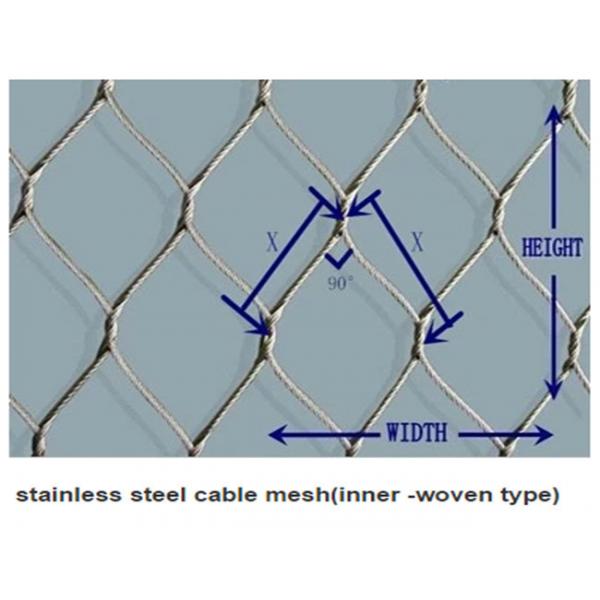 Quality OEM 7 * 7 Woven Stainless Steel Wire Rope Mesh For Global Decoration And for sale
