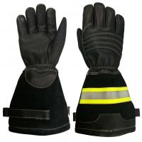 Quality Long Cuff EN388:2016 Firefighter Gloves With Reflective Tape for sale