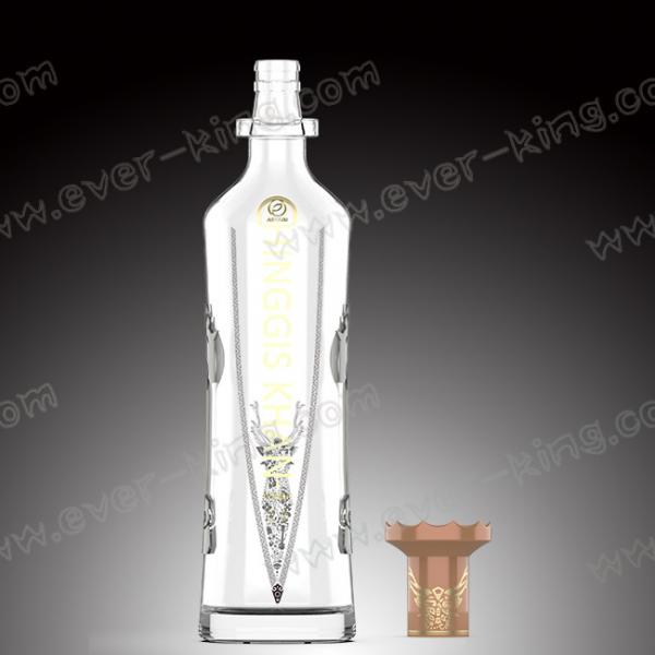 Quality 750ML Super White Glass ODM Brandy Glass Bottle for sale