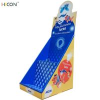 China 2-Tired Blue Cardboard Custom Counter Display Boxes for Retail Store factory