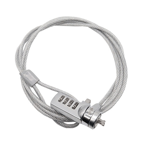 China 6MM Super Thick Notebook Cable Lock Heavy Duty Tablet Security Cable Zinc Alloy factory