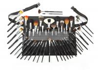 China Professional Classic Black Makeup Brush Collection Set With Brush Belt factory