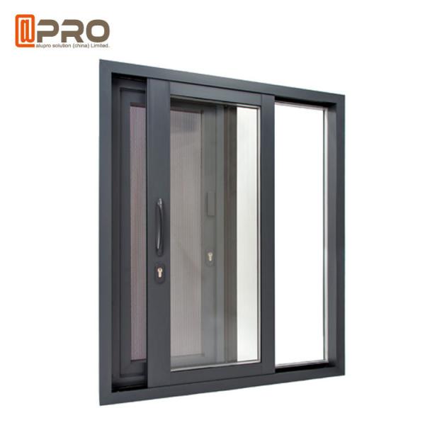 Quality Horizontal Aluminum Frame Sliding Glass Window With Insect Protection Window for sale