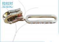 China Plating And Polishing Metal Zipper Pulls Dull Nickel Finish Gunmetal / Silver Color factory