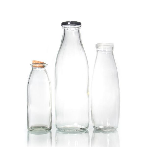 Quality Personalised Glass Milk Bottle 16oz 500ml 1 Litre Logo Printing for sale
