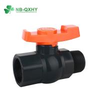 China 1/2 Inch to 4 Inch PVC Ball Valve Plastic Valve for Drain Water Drainage in White factory