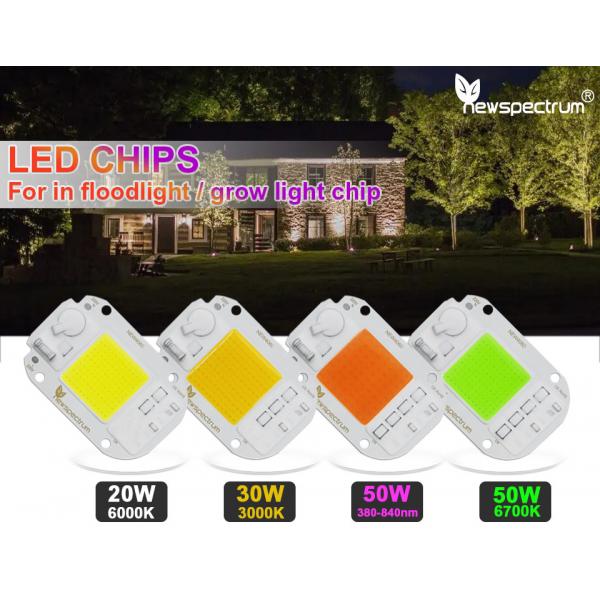 Quality Thermal Resistance 50w Cob Led Chip 50HZ For Spotlight Floodlight for sale