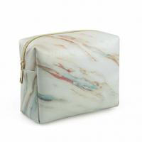 China Marble Pattern Makeup Organizer Pouch With Zipper , Mens Travel Toiletry Bag factory