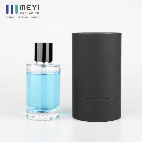 Quality No Spill 100ml Clear Glass Perfume Bottles With Black Magnetic Perfume Cap for sale