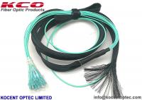China Customized Fiber Optic Truck Cable MPO 12LC OM3 OM4 With Pulling Eye Protection Tube factory