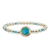 China Handmade Gold Plated Hematite Beads Elastic Copper Bracelet For Women factory