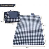 China Machine Washable Polar Fleece Packable Picnic Blanket 78*59 Inches for sale