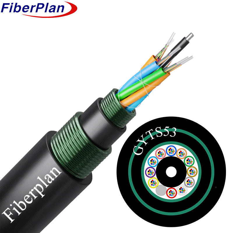 China GYTA53 Outdoor Fiber Optic Armoured Cable With Steel Wire Strength Member factory