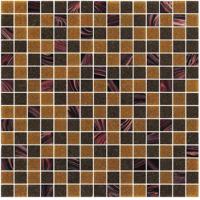 China Sanding brown 20mm glass mosaic blend pattern for boarder decoration for sale