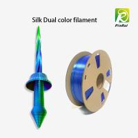 Quality pla filament Silk Dual Color Filament , Two Colors 3d Printer Filament for sale