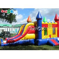 Quality 6*4m Pvc Air Jumping Bouncing Castles With Slide Commercial Inflatable Bouncer for sale