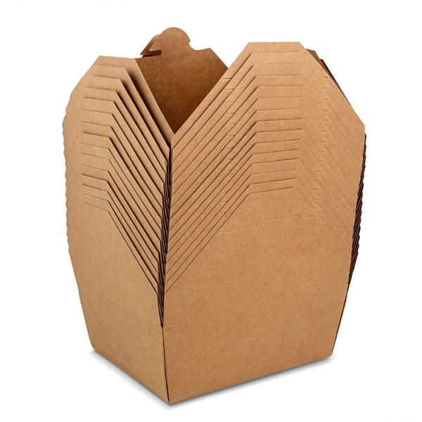 Quality Takeaway Kraft Food Container Paper Box For Salad Fruit Lunch FSC Certificate for sale
