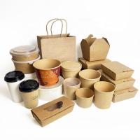 Quality OEM Pizza Packaging Box Biodegradable Food Takeaway Kraft Paper Bowls for sale