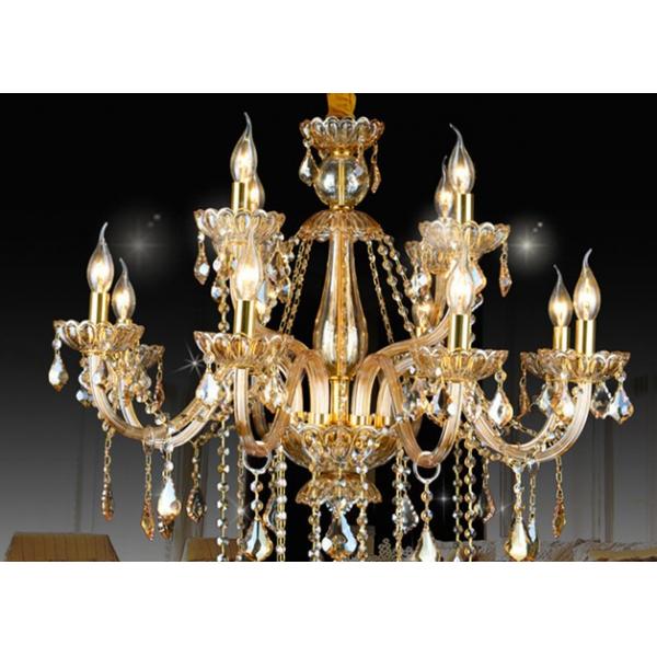 Quality 6 Bulbs 850*700mm K9 Stainless Steel 220V Hanging Candle Chandelier for sale