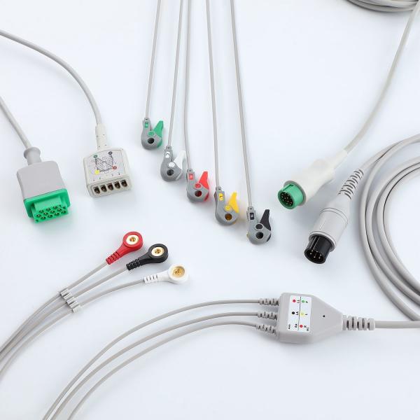 Quality Compatible ECG Monitor Cable Stable Length 3.4m For Main Patient Monitors for sale