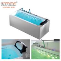 China 2 Person Freestanding Jetted Bathtub With Seat Hot Tub Jet Spa Lazy 1600x750 for sale