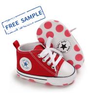 China Designer wholesale Canvas shoes first Walker kids boy and girl  crib Baby shoes factory