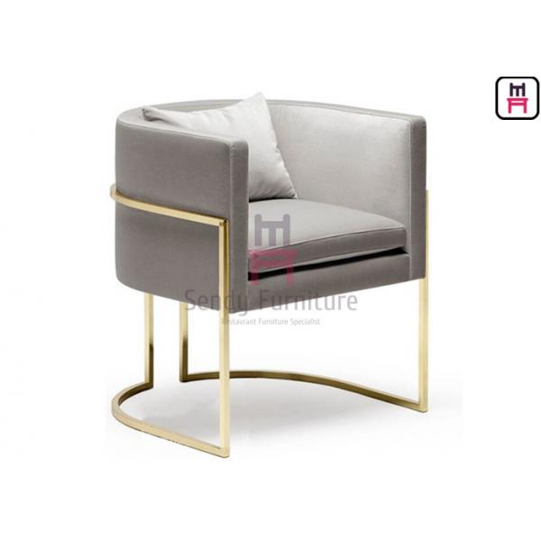 Quality 0.42cbm Restaurant Dining Chair Velvet Upholstered Low Back for sale