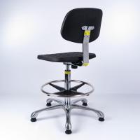China Aluminium Base Polyurethane Industrial Work Chairs ESD Black For High Workbench factory