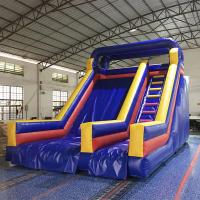 Buy cheap Commercial Tarpaulin Inflatable Water Slides Blow Up Blue Slides For Family from wholesalers