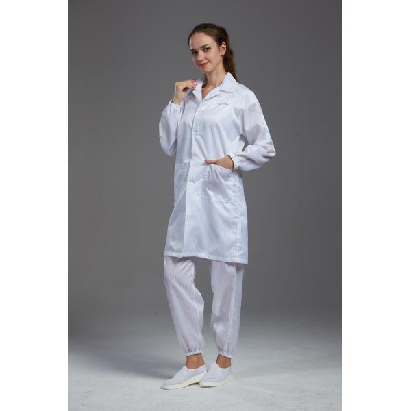 Quality Anti Static ESD reusable Labcoat muticolor with conductive fiber suitable for for sale