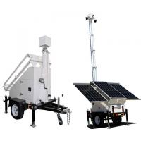 China Durable Solar Camera Trailer Mobile Solar Security Trailer With 3*400W Solar Panels factory