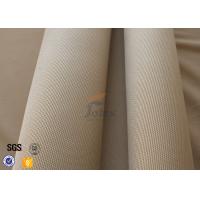China 800℃ Fiberglass Fire Blanket 1.2mm 1150g , Satin Weave Brown Silica Fabric factory