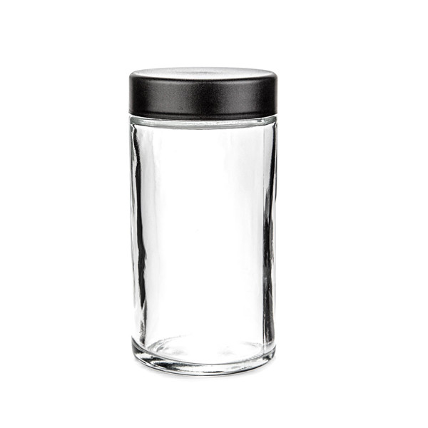 China Transparent White Glass Cosmetic Jars Flower 6 Oz Glass Jars With Lids Smooth Round factory