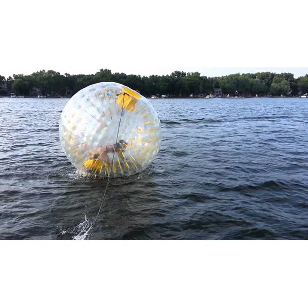 Quality Attractive Seashore Inflatable Water Running Ball With EN14960 3.0m x 2.0m Size for sale