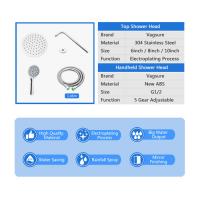 China 5 Functional Modes Rainfall Shower Head With Handheld Shower Hose Length 146cm factory