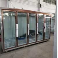 China Golden Color R404a 4000W Standing Glass Door Freezer factory