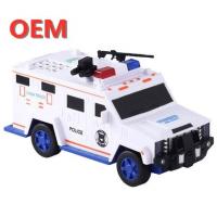 China Customized Robotic Police Car Coin Bank With  Finger Print Plastic Money Box factory