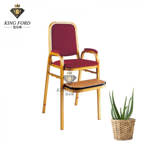 Quality Kids Plywood Soft Cushion Stackable Banquet Chair With Fabric Seat Iron Frame for sale