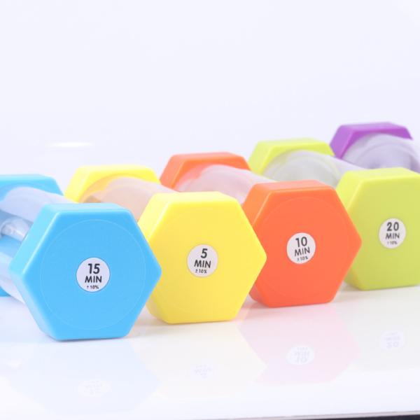 Quality Kids Sand Timer Hourglass Plastic Hexagonal Hourglass Free Sample for sale