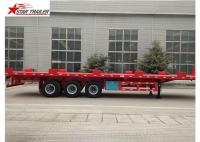 China 24/32/48/53/50 Foot Semi Truck Flatbed Trailer With Leaf Spring Suspension factory