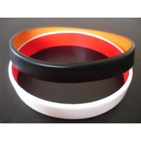 China 2 layers silicone bracelet, Top quality two layers silicone bracelet,wristbands, Custom made colors factory