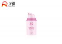 China Custom pink round PP plastic airless lotion bottle 15ml 30ml 50ml factory